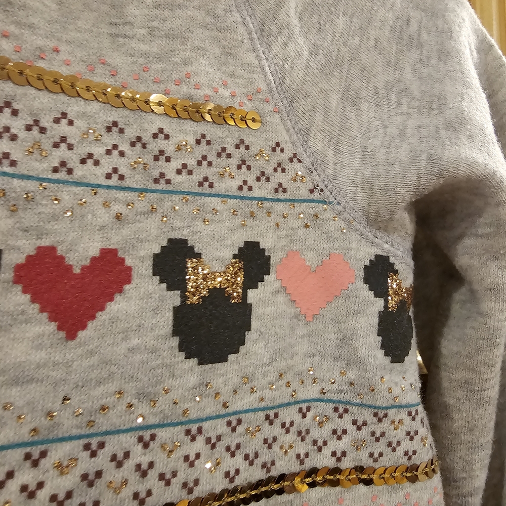 Minnie Mouse Sweatshirt Dress Girls 8 Limited Edition Disney Sequins Tunic - Picture 5 of 11